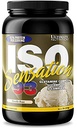 Ultimate Nutrition Iso Sensation 93 with Glutamine, Whey Protein Isolate Powder, 30 Grams of Protein, Low Carb Protein Shakes, Keto Friendly, 2 Pounds, Vanilla Bean Flavoured