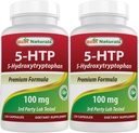 Best Naturals 2 Packs 5-HTP (5-hydroxytryptophane) 100 mg 120 Capsules