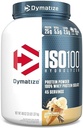 Dymatize ISO100 Whey Protein Powder Isolate, Vanilla, 25g of Protein, 3 Pound, 5.5g BCAAs, Less Than 120 Cal., Gluten Free, 1g Fat, 1g Sugar, 2g Carb (45 Servings)