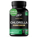 Capsules de Chlorella 3000 mg - Supplément d'algues vertes bleues pour cellules craquées - Meilleur nettoyage naturel du détox - Vitamines végétales Minéraux Pilules en poudre de chlorophylle végétalienne - Fabriqué aux États-Unis