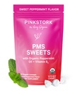 Pink Stork Organic PMS Support Süßigkeiten für Jugendliche und Frauen - Einfache & natürliche Inhaltsstoffe Vitamin B6 und Pfefferminz - Zeitraum, Verdauung, Blähungen, Mood-Schwingungen - 30 Tropfen