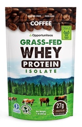 Opportuniteas Coffee Whey Protein Powder - Faible Carb & Keto Friendly - Herbe Foie Isolée + Café colombien - 60 mg de caféine pour l'énergie - Pré ou post-entraînement boisson mélange, latte, Shake & Smoothie 1lb