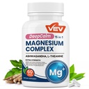 VEV Deep Calm 15 in 1 Magnesium Glycinate & Citrate Complex Capsules, Cortisol Supplements for Women – Easy to take Formula with Ashwagandha & L-Theanine, 60 Vegan Capsules