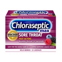 Chloraseptic Max Strength Sore Throat Relief Lozenges, Wild Berry, Drops with Liquid Center to Numb Sore Throat, 15 Count