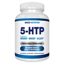 5-HTP 200 MG par Serving Plus Calcium pour l'humeur, le sommeil – Soutient l'humeur calme et relaxante – 99% haute pureté – 120 capsules – Arazo Nutrition