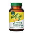 Supplément au calcium MegaFood - Soutien à la santé osseuse et cardiaque - Suppléments au calcium Magnésium pour les femmes et les hommes - Non-OGM - 60 comprimés (20 portions)