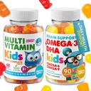 DR. MORITZ Omega 3 Gummies (90 Count) and Kids Multivitamin Gummies Bundle (60 Count) - for Daily Health Support - Vegan DHA Omega 3 for Kids - Non-GMO Toddler Vitamins -Yummy Kid Vitamins
