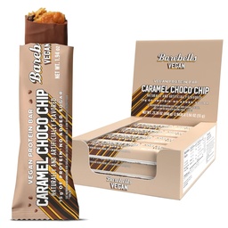 Barebells Vegan Protein Bars Caramel Choco Chip, Plant Based with High Protein - Chocolate Protein Bars - Perfect on The Go Protein Snack & Breakfast Bars 12 Count (Pack of 1)
