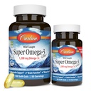 Carlson - Super Omega-3 Gems, 1200 mg Omega-3 Acides gras avec EPA et DHA, Supplément Norvégien Wild-Caught, Capsules d'huile de poisson à source durable, Suppléments Omega 3, 100+30 Softgels
