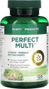 Purity Products Perfect Multi - Multivitamines emballées avec des vitamines, des minéraux et des phytonutriments - 60 nutriments percutants - Soutien à une immunité saine, niveaux d'énergie normaux - 120 capsules (1)
