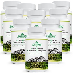 Hexose actif composé cordépendant 1500 mg supplément, supplément naturel d'extrait de champignons 8, système immunitaire, fonction hépatique, tueur naturel et cellules T activité, 900 capsules de Veggie