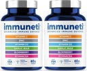 Immuneti - Advanced Immune Defense, 6-in-1 Leistungsfähige Mischung von Vitamin C, Vitamin D3, Zink, Elderberries, Knoblauch Bulb, Echinacea - 2 Pack - Unterstützt Gesamtgesundheit