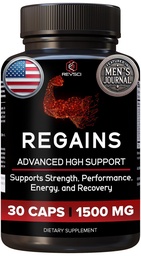 Suppléments HGH pour les hommes et les femmes - Regains Starter Pack, Natural Anabolic Muscle Growth Building GH & Human Growth Hormone pour les hommes, Muscle Builder pour les hommes, Supplément de récupération musculaire, 30 pilules protéiques