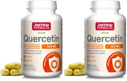 Jarrow Formulas Quercetin 500mg Capsules - 200 Veggie Caps - Supports Antioxidant Status,Cardiovascular Health & Immune Health - 200 Servings,(Pack of 2)