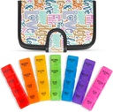 Vive Weekly Pill Organizer 4 Mal am Tag - 7 Tage Pillen Boxen für Morgen, Mittag, Abend, Nacht - Extra große Medizin, Vitamin &amp; Supplement Dispenser mit Premium Leder Case