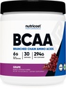 Nutricost BCAA poudre (Grape, 30 portions) - Rapport optimal 2:1:1, végétarien, non-OGM