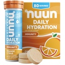 Nuun Immunity Electrolyte Comprimés avec vitamine D, C, E, & A, Ginger, Elderberry, Magnésium et 4 autres électrolytes essentiels, Vegan, Orange Citrus, 8 Pack (80 portions Total)