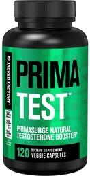Jacked Factory Testosterone Booster for Men PRIMASURGE - w/Tongkat Ali, PrimaVie, Ashwagandha - Boost Vitality, Muscle Growth & Energy | Natural Test Booster Supplement - 120 Veggie Pills