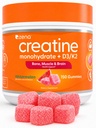 Zena Nutrition Creatine Gummies with D3 & K2, Creatine Monohydrate for Men and Women, Supports Bone, Muscle, & Cognitive Health, Gummy Workout Supplement, Watermelon Flavor, 150ct, 30 Daily Servings