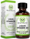 Benevolent Nourishment Vitamin D3 Tropfen 5000 IU - Potent & Effective 1000 IU pro Tropfen - Schnell absorbierende flüssige Nahrungsergänzung - 100% Alkohol & Glutenfrei