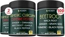 Ensemble 7in1 Curcumine curmérique et 6in1 Capsules de racines de betterave
