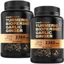 4-in-1 Turmeric Joint Support Supplements with Garlic and BioPerine - 2360 mg High Potency Herbal Blend for Mobility, Everyday Flexibility, Digestive Comfort, Active Aging Support (120ct, Pack of 2)