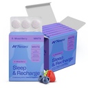 NeuroGum Sleep & Recharge Menthes Meltaway 1mg Melatonin + Camomille + Elderberry + Citron Baume + Fleur de Passion.