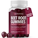 Gommies de racines de betteraves avec COQ10 et grenade - Supplément à l'oxyde nitrique pour les hommes et les femmes - Beetroot pour l'endurance, la performance, la récupération - végétalien, non-OGM, sans gluten - mélange d'arôme de baie, 30 comte