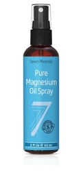 7 Minéraux Taille de voyage Huile de magnésium pur - USP grade Magnésium Spray, Pas de Trace Minéraux Insalubres - de l'ancien sous-sol permien des États-Unis, livre électronique gratuit inclus (2 fl oz)