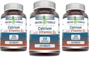 Formules étonnantes Calcium avec supplément de vitamine D3 (comprimés) Non-OGM (sans gluten) Fabriqué aux États-Unis (3 Pack, 250 Compte)