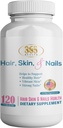 365 Santé de la peau, des ongles et des cheveux, formule avancée, 120 comprimés - Supporte le collagène pour la santé des cheveux, des ongles et de la peau - Fournit le zinc, la vitamine C et non OGM, végétalien, sans gluten et sans lait - 120 portions