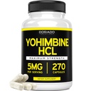 Yohimbine HCL 5mg pour les hommes et les femmes (270 capsules) Plus de potentine que la poudre d'écorce de Yohimbe - Garantie de qualité - Tiers testé pour la puissance et la pureté - Vegan, sans gluten et non-OGM - USA Made