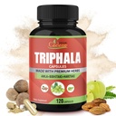 Organic Cadane Triphala (3 Fruit Powders) Supplement - 120 Veggie Capsules