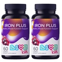 LIVS Iron Gummies for Kids with Vitamin C | Chewable Supplement As Gummy for Children with Vitamin B12, B3, B5, B6, Folate & Zinc | Energy Support, Non GMO & Gluten Free | 20mg Iron/Dose - 120 Count