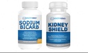 Bouclier rein Omega-3 Huile de poisson et de sodium Bicarbe 2 Pack Soutien Fonction normale du rein et niveaux d'acide