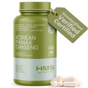 Ginseng Rouge Coréen Panax 2000mg 120 Capsules Vegan Super Streng Extract Suppléments certifiés NSF, Ginsenosides élevés soutient l'énergie, l'endurance, la performance et la clarté