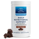 Equilife Soutien nutritionnel quotidien, Remplacement de repas multivitamines tout-en-un, Saveur de chocolat pur, Protéines végétales 15G, soutient le bien-être général incluant énergie, digestion et peau, 14 portions Tub