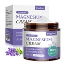 Crème de magnésium pour le sommeil - Lotion naturelle de magnésium topique pour la douleur et les crampes des jambes, relaxation musculaire, calme - Beurre corporel nocturne pour une hydratation profonde - sans danger pour les enfants (Lavande)