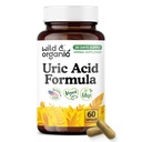 Wild & Organic Uric Acid Formula Capsules - Uric Acid Cleanse Support - Antioxidant Supplement with Tart Cherry Powder, Turmeric, Chanca Piedra & Celery - Vegan, No Fillers, Non-GMO - 60 Count
