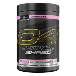 Cellucor C4 Ultimate Shred pré-entraînement poudre, supplément de métabolisme avec Cayenne Extract+300mg Caféine+TeaCrine+Dynamine - Cimonade rose, 20 portions