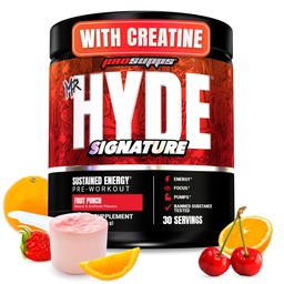 PROSUPPS M. Hyde Signature Poudre de préentraînement avec Créatine, Beta Alanine et Caféine - Performance, énergie et endurance - Suppléments de fitness et de gym pour hommes et femmes (Fruit Punch, 30 portions)