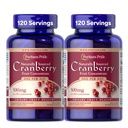 Puritan's Pride naturellement à base de canneberge une par jour fruit concentré 500mg, 50:1 supplément alimentaire pour le traitement urinaire soutien, 4 mois d'approvisionnement, 120 capsules de libération rapide, 2 pack