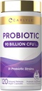 Carlyle Probiotics for Women and Men | 90 Billion CFU | 120 Capsules | 31 Probiotic Strains with Prebiotic | Non-GMO & Gluten Free Supplement