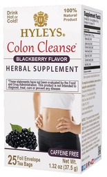 HYLEYS Colon Cleanse Tea BlackBerry Flavor - 25 Tea Bags (1 Pack)