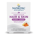 Nordic Naturals Zéro cheveux de sucre et de la peau Gummy Chews, Fraise Lemonade - 27 Gummy Chews - Biotine + GLA de l'huile de brage - favorise l'équilibre sain des graisses dans la peau - Non-OGM - 27 portions