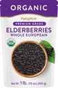 Piping Rock Elderberries séchées Organiques. 1 lb Supplément en vrac.