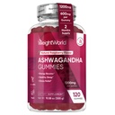 WeightWorld Ashwagandha Gummies pour les femmes et les hommes 1200mg - 120 Gummies (2-Mois d'approvisionnement) - Supplément Ashwagandha Gummies pour stimuler l'énergie, sommeil sain et soulagement du stress - végétalien et sans gluten