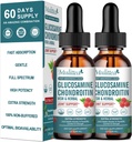 (2 Pack) Glucosamin Chondroitin MSM Liquid Drops - Extra Strength Joint Support Supplement mit Elderberry, Boswelia, Bromelain, Hyaluronsäure - Antioxidante Immununterstützung für Erwachsene, Männer und Frauen