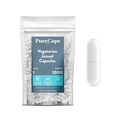 PureCaps USA - Empty Vegetarian Vegan Pill Capsules Size 1| 1,000 Joined Pills| White| Non-GMO Certified | SLS, Gluten, Preservative Free