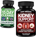 Soutien du rein Nettoyer la désintoxication et réparer 120 bouchons - Ensemble avec - 15 jours Nettoyer le Colon Detox avec laxatif naturel